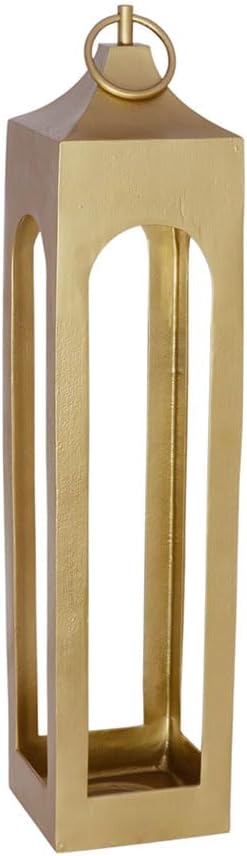 Large Brass Lantern, Rustic Metal Decorative Lantern, Candle Holder for Indoor & Outdoor, Home Decor for Patio, Garden & Tabletop, Hanging Lantern for Parties & Weddings-Ruum Studio Home