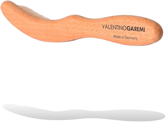 Valentino Garemi Traditional Hat Cleaning Brush | Remove Dust, Dry Stains, Rain Spots, Sweat Marks, Pet or Human Hair | Genuine Boar Hair Made in Germany (White Bristles)-Ruum Studio Home