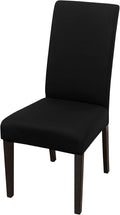 JQinHome Dining Chair Covers Dining Room Chair Slipcovers, High Stretch Removable Washable Parsons Chair Slipcover for Home Party Hotel Wedding Ceremony (Black)-Ruum Studio Home