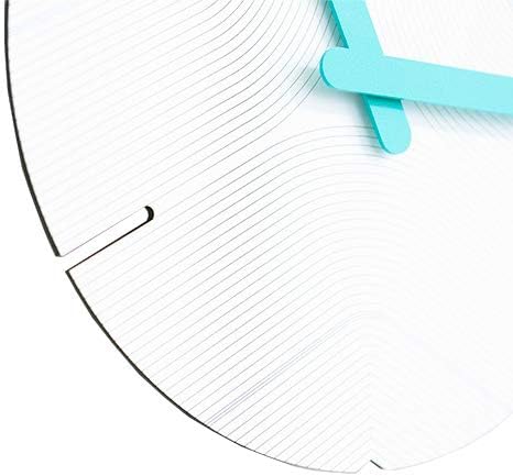 Stephanie Imports Modern Minimalist Hiding White & Teal Green Silent Wall Clock-Ruum Studio Home