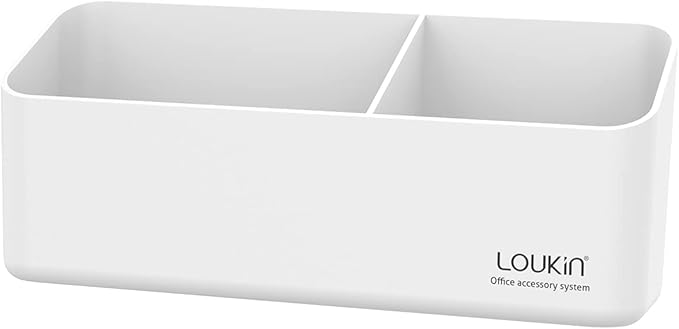 loukin Magnetic and Adhesive Marker Holder, Dry Erase Accessory Tray, Magnetic Storage Organizer for Whiteboard, Glass or Refrigerators (White)-Ruum Studio Home