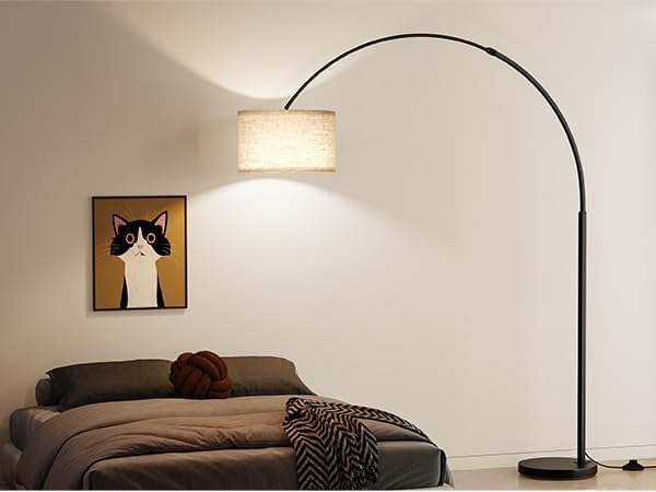 SUNMORY 82" Tall Arc Floor Lamp, Large Floor Lamp for Dinning/Bedrooms-Corner Lamp for Office-Ruum Studio Home