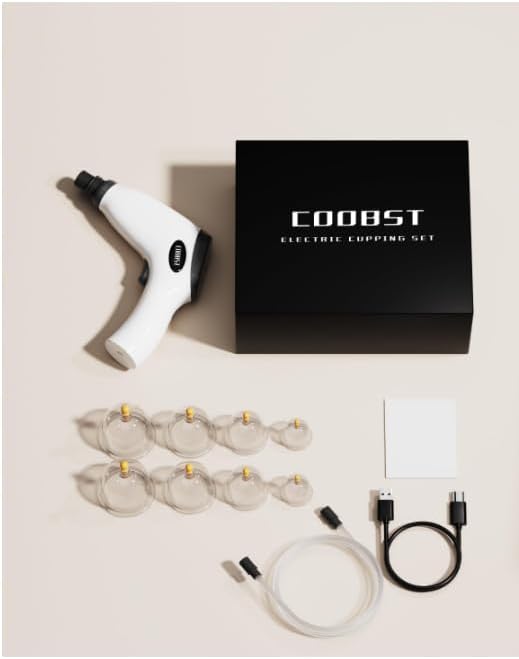 Cupping kit for Massage Therapy, Profession Cupping Set with Electric Cupping Guasha Pump, Cupping Therapy Set with 8pcs High Temp and High Pressure Resistant Vacuum Suction Cups for Cellulite-Ruum Studio Home