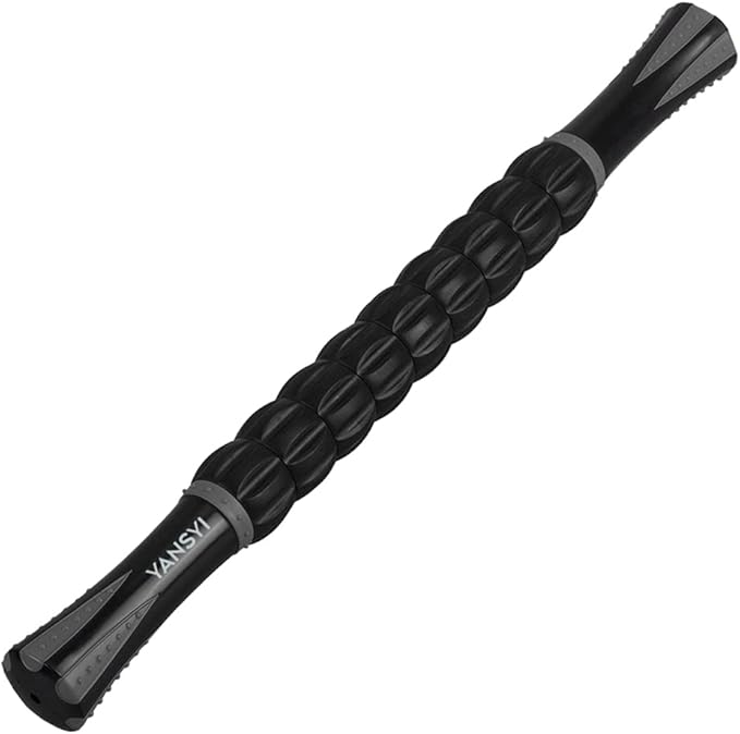 Yansyi Body Massage Roller Stick for Athletes - Release Myofascial Trigger Points Reduce Muscle Soreness Tightness Leg Cramps & Back Pain for Physical Therapy & Recovery (Gray)-Ruum Studio Home