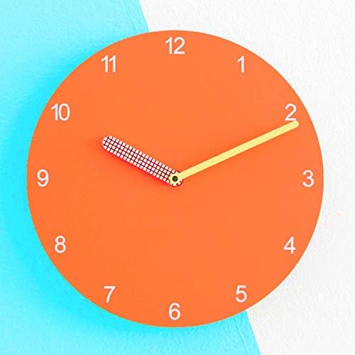 Stephanie Imports Modern Minimalist Orange & Yellow Wall Clock-Ruum Studio Home