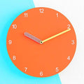 Stephanie Imports Modern Minimalist Orange & Yellow Wall Clock-Ruum Studio Home