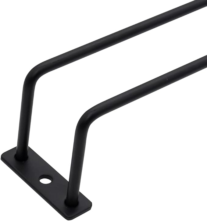 8.8-Inch Wine Glass Rack - Under Cabinet Stemware Wine Glass Holder Glasses Storage Hanger Metal Organizer for Bar Kitchen Black (1 Rows, 3 Pack)-Ruum Studio Home