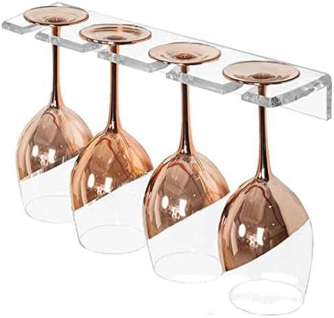 WANLIAN Wine Glass Holder - Wall Mounted Acrylic, Pack of 2 - Reception Party & Kitchen Tableware Storage Rack-Ruum Studio Home