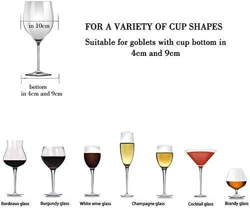 Wine Glass Rack Under Cabinet - Stemware Holder Metal Wine Glass Organizer Glasses Storage Hanger for Bar Kitchen Brown 4 Rows-Ruum Studio Home