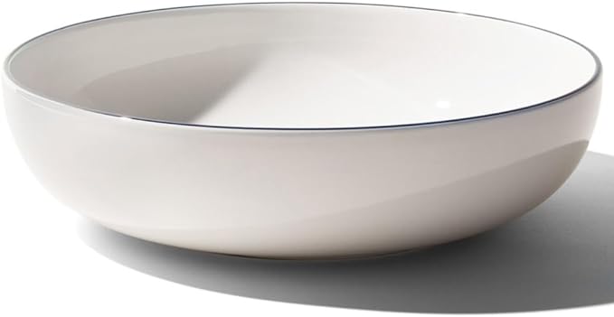 Made In Cookware - Serving Bowl - White With Navy Rim - Porcelain - Crafted in England-Ruum Studio Home