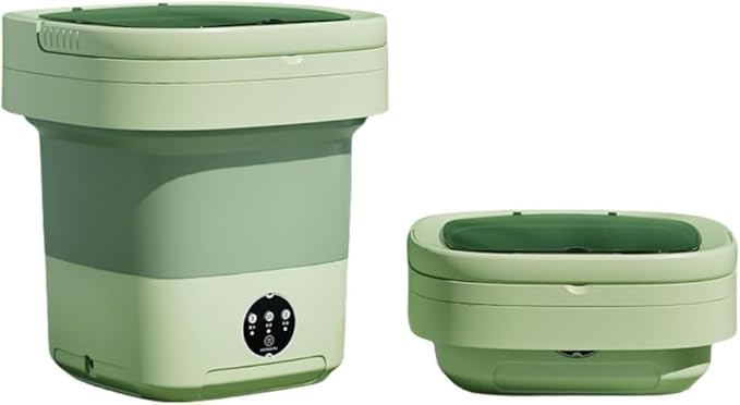 Portable Washing Machine, Mini Washer,16L Upgraded Large Capacity Foldable Washer.Deep Cleaning of Underwear, Baby Clothes and Other Small Clothes.Suitable for Apartments, Dormitories, Hotels.(Green)-Ruum Studio Home