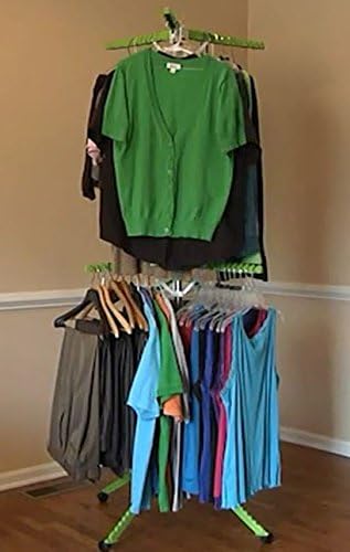 Extra Capacity Garment & Clothes Drying Rack, Adjustable-Height, 120 Pieces of Clothes, Stainless Steel, 4 Caster Wheels-Ruum Studio Home
