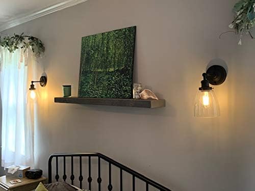 joelsantiques 42 Inch Wooden Floating Shelves for Wall - 42x6x2 in - Made of Natural Wood - Long Heavy Duty Rustic Wall Shelves for Bedroom - Perfect for Living Room, Kitchen - Gray - Grey-Ruum Studio Home