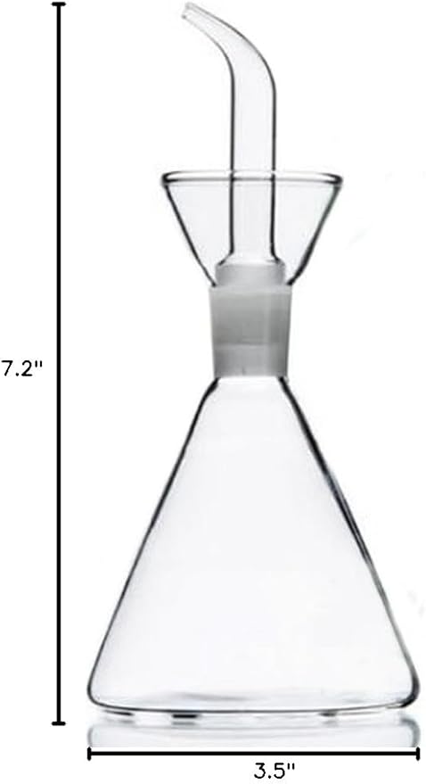 ELETON Olive Oil Dispenser Bottle Glass with No Drip Bottle Spout -Pourer Dispensing Bottles for Kitchen - Olive Glass Dispenser to Control Cooking Vegetable Oil and Vinegar(8 oz)-Ruum Studio Home