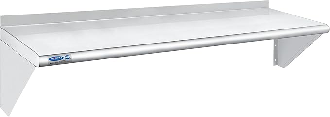 HARDURA Stainless Steel Shelf 14" x 72", 352lb Commercial Shelves Wall Mount Metal Shelving with Backsplash and Brackets for Kitchen, Restaurant, Laundry Room and Home-Ruum Studio Home