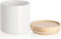Sweejar Kitchen Canisters Ceramic Food Storage Jar, Stackable Containers with Airtight Seal Wooden Lid for Serving Coffee Bean, Flour, Tea, Spice and More - 39 Fl Oz (White)-Ruum Studio Home