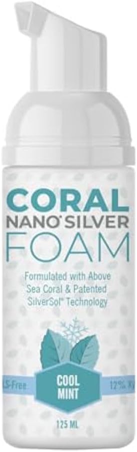 Coral Nano Silver Foaming Toothpaste, Natural Fluoride Free Toothpaste, SLS and Glycerin Free, Cool Mint, 4 Ounce-Ruum Studio Home