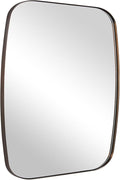 ANDY STAR Bronze Oblong Mirror, 36x40 Inch Brushed Bronze Oval Mirror for Bathroom with Stainless Steel Metal Frame, Wall Mouned for Bathroom, Living Room, Entryway-Ruum Studio Home