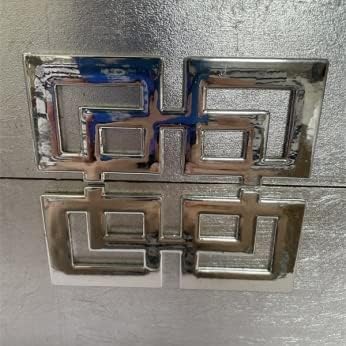 Galt International Storage Box Set Decorative Storage Box w/Hinged Lid Classic Design Wood Decor Boxes with Geometric Clasp Storage for Bedroom & Home - Set of 2 (Silver)-Ruum Studio Home