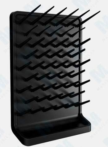 Pegboard Bench-top/Wall-Mount Laboratory Glassware Drying Rack with 50 Pegs, Black-Ruum Studio Home