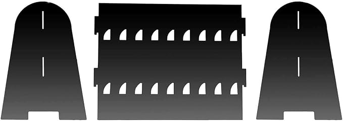 Tableclothsfactory Black Mirror Finish 2-Tier Wine Glass Stemware Rack, 18 Champagne Flute Holder Foam Board Stand - 25"-Ruum Studio Home