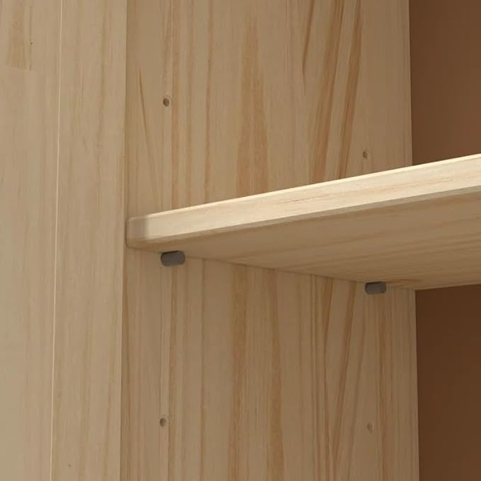 Pantry Cabinet Storage Cabinet with 2 Doors Solid Wood - Adjustable Shelves for Kitchen, Dining Room, or Utility Room Organization-Ruum Studio Home