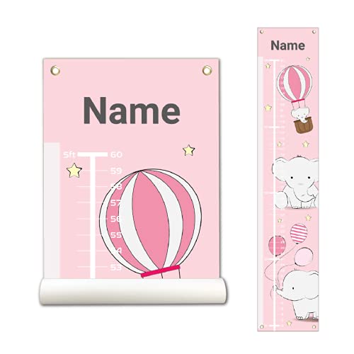 Sungwon Personalized Kids Canvas Growth Chart, Height Chart, Elephant-Ruum Studio Home