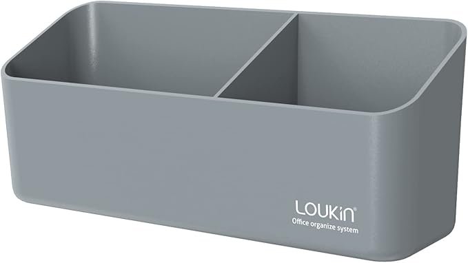 loukin Magnetic and Adhesive Marker Holder, Dry Erase Accessory Tray, Magnetic Storage Organizer for Whiteboard, Glass or Refrigerators (Grey)-Ruum Studio Home