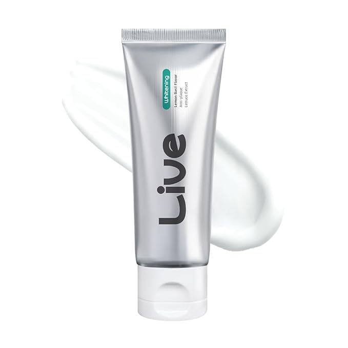 Live Orals Whitening Toothpaste 80g - Fluoride-Free Stain Removal, Strengthens Enamel, Natural Ingredients, Fresh Mint Flavor-Ruum Studio Home