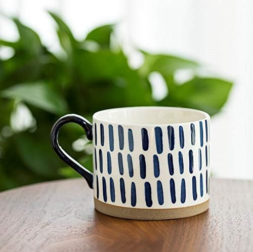 Koja 15 oz. Elegant Hand Painted Decorative Large Porcelain Ceramic Mug Set. 4 Decorative Mugs. Colorful Gift Pack. Impress & Entertain Family & Guests. Dishwasher Microwave Safe.-Ruum Studio Home