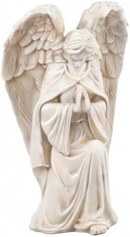 Fox Valley Traders Aoboco White Resin Angel Statue - Religious Garden Statue Remembrance Memorial Guardian Angel – 16 inch-Ruum Studio Home