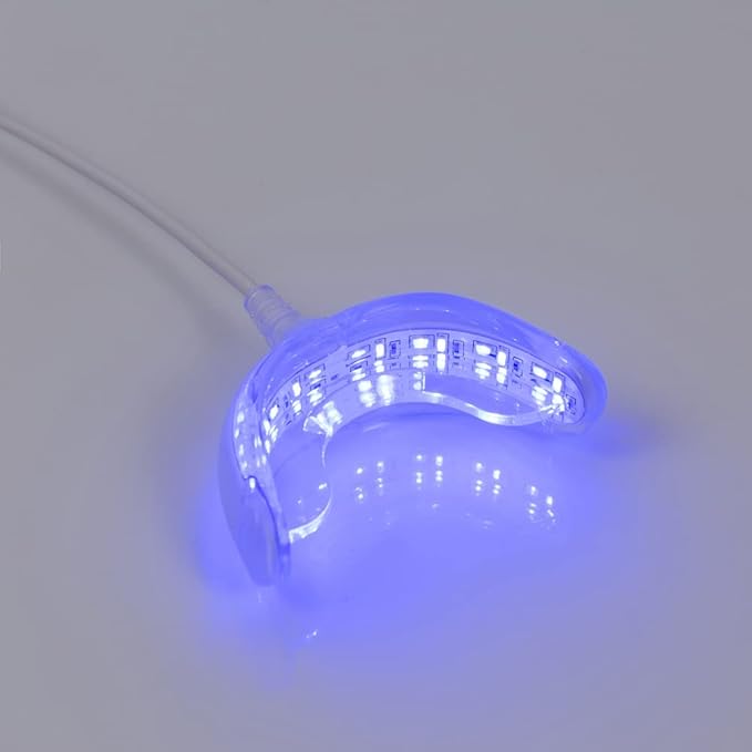 Teeth Whitening Accelerator Light, 32x Blue LED Light Mouth Tray Teeth Whitening Enhancer Light Trays Connected with iPhone/Android/USB for Home Use-Ruum Studio Home