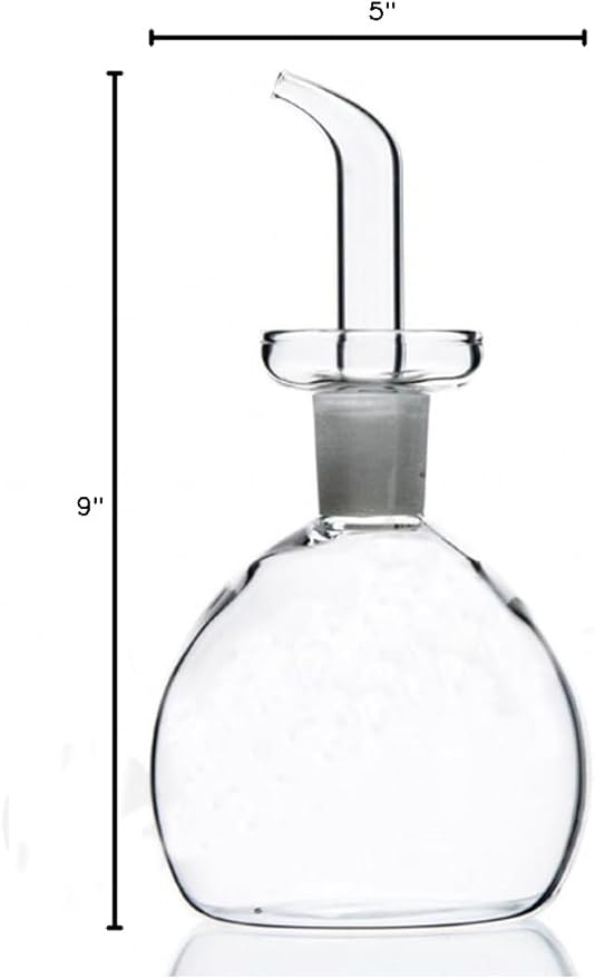 ELETON Cylindrical 28 oz Olive Oil Dispenser Bottle Glass with No Drip Spout -Olive Oil & Vinegar Dispenser Glass Cruet Decanter- Glassware Seal Handicraft Easy Clean Drip Free Bottles for Kitchen-Ruum Studio Home