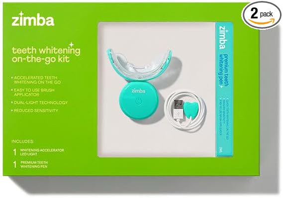 New Zimba Whitening On-The-go Kit | Cordless LED Accelerator Light and Whitening Pen-Ruum Studio Home