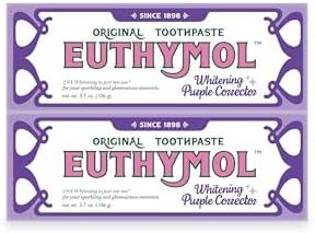 Euthymol Purple Whitening Toothpaste – for Yellow & Sensitive Teeth | Violet Tone-Up Formula, Instantly Brightens, 24H Stain Defense, Long-Lasting Fresh Breath (Pack of 2)-Ruum Studio Home