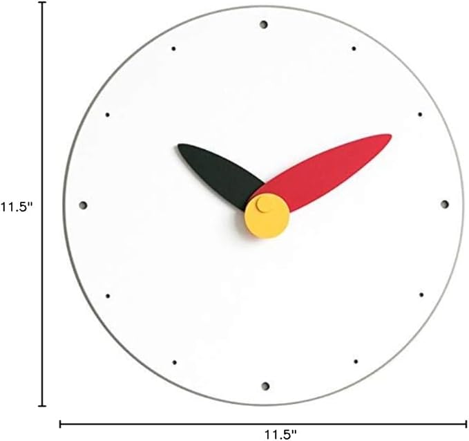 Stephanie Imports Modern Minimalist Red & Black Wall Clock-Ruum Studio Home