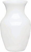 Floral Supply Online - 8" White Rose Vase and Flower Guide Booklet - Decorative Glass Flower Vase for Floral Arrangements, Weddings, Home Decor or Office.-Ruum Studio Home