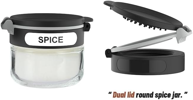 360 rotating 2 tier 12 jars spice rack (12 spice jars) Revolving Seasoning Organizer. Spinning Spice Rack for Counter top and Cabinet-Ruum Studio Home