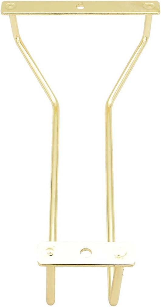 8.8-Inch Gold Wine Glass Rack, Under Cabinet Wine Glass Holder Stainless Steel Stemware Rack - Hanging Stemware Holder for Cabinet Kitchen Bar, Set of 3-Ruum Studio Home