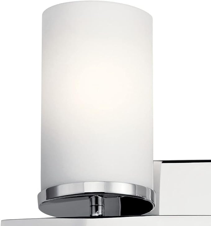 Kichler Crosby 15" 2 Light Vanity Light Satin Etched Cased Opal Olde Bronze®-Ruum Studio Home