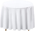 Surmente White Tablecloth for Round Tables, 108-inch Round Table Cloths for Weddings, Banquets, or Restaurants-Ruum Studio Home