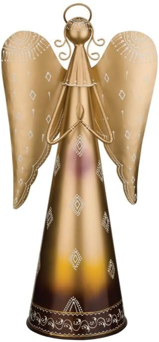 Regal Art & Gift Angel Statue - Metal Indoor/Outdoor Garden Statue Deals, Elegant Garden Decor, Beautiful Gifts for Women, Exquisite Angel Statues for Garden, 23-Inch, Gold-Ruum Studio Home