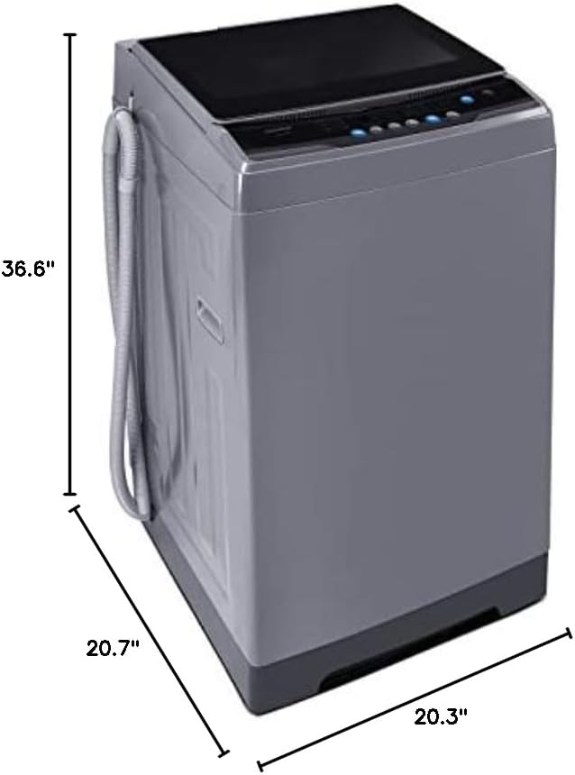 COMFEE’ 1.6 Cu.ft Portable Washing Machine, 11lbs Capacity Fully Automatic Compact Washer with Wheels, 6 Wash Programs Laundry Drain Pump, Ideal for Apartments, RV, Camping, Magnetic Gray-Ruum Studio Home