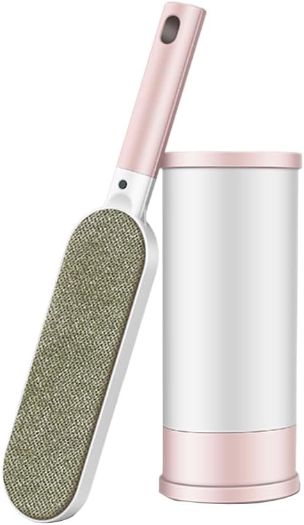 Double Sided Self-Cleaning Pet Hair Remover for Laundry, Dog Hair Remover, Cat Hair Remover, Pet Lint Roller Brush, Magic Cleaner Brush, Lint Brush Clothes, Pet Lint Brush A (Pink)-Ruum Studio Home