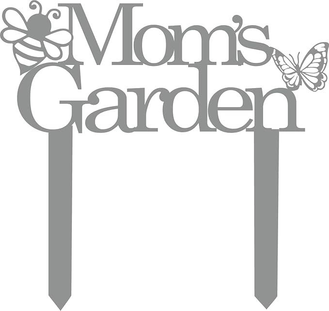 Custom Patio Meta Sign with Stake, Bee and Butterfly Decoration, Farmhouse Yard Art - Personalized Gardener Name, Gift for Mom & Grandma-Ruum Studio Home