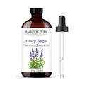 Majestic Pure Clary Sage Essential Oil with Glass Dropper - Huge 4 Fl Oz - 100% Pure and Natural Clary Sage Oil - Premium Grade Essential Oils for Diffuser, Aromatherapy, Soap and Candle Making-Ruum Studio Home