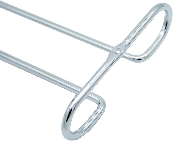 10 Inch Wine Glass Rack Under Cabinet Shelf Stemware Storage Hanging Hanger Organizer Glasses Holder with Drying Under Counter Metal for Kitchen and Bar Set of 4 Silver-Ruum Studio Home