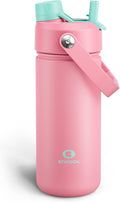 Insulated Water Bottle with Straw Stainless Steel Water Bottle, Leak-Proof, BPA-Free, Double Wall Vacuum Keeps Cold for 24 Hours for Sports, Travel, School (18 oz, Tulip)-Ruum Studio Home