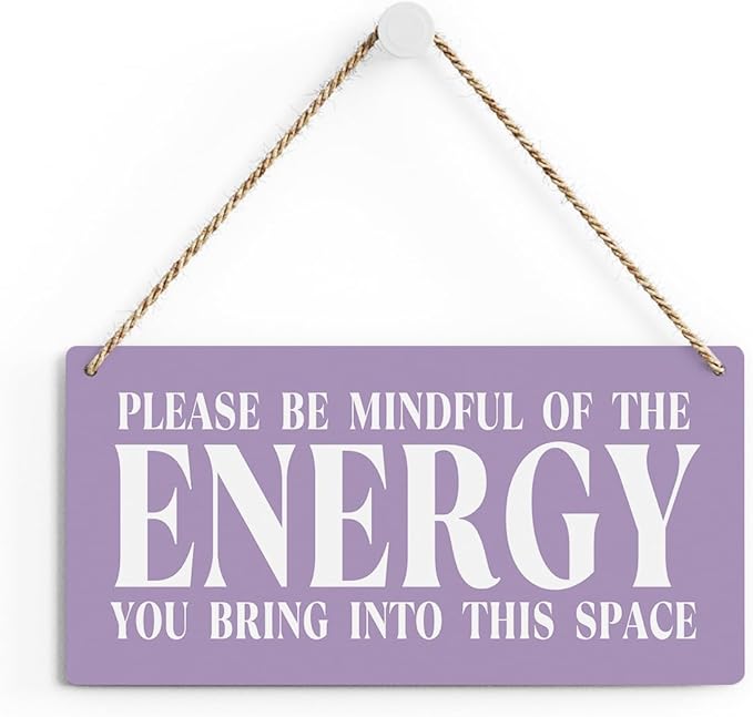 Purple Decor Spiritual Meditation Room Decor Inspirational Spa Decoration Positive Affirmations Wall Wood Plaque Sign Hanging Door Sign Home Office Yoga Room Decoration-Ruum Studio Home