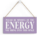 Purple Decor Spiritual Meditation Room Decor Inspirational Spa Decoration Positive Affirmations Wall Wood Plaque Sign Hanging Door Sign Home Office Yoga Room Decoration-Ruum Studio Home